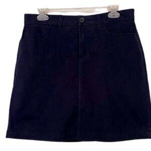 Croft & Barrow Skort Navy Stretch Waistband Size 10